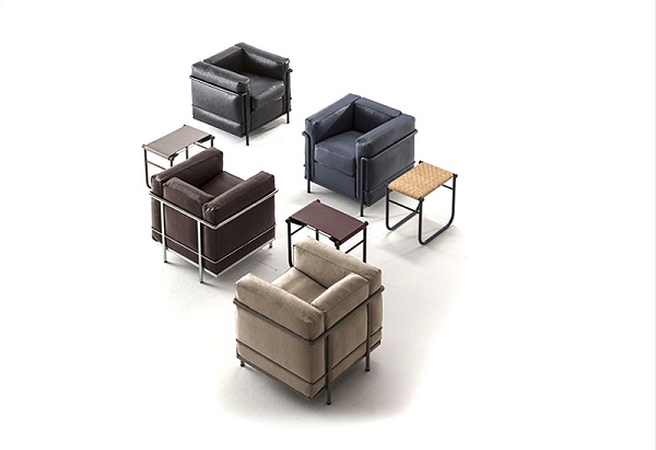 Le-Corbusier-LC2-armchairs-in-fabric-and-leather