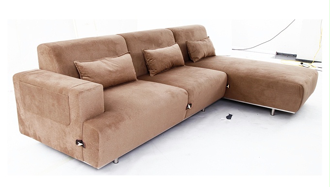 米勒 现代简约休闲转角组合客厅布艺沙发（Millet Sofa）