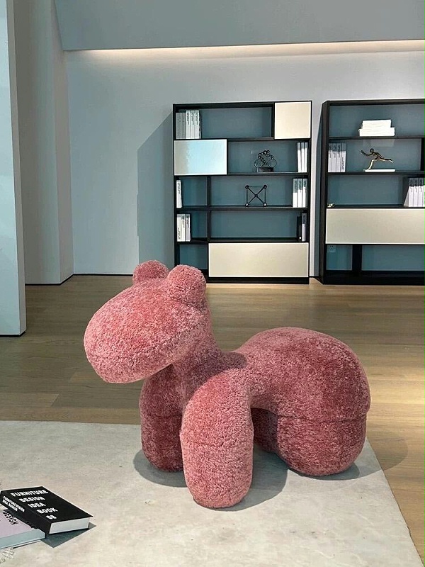 粉色小马椅